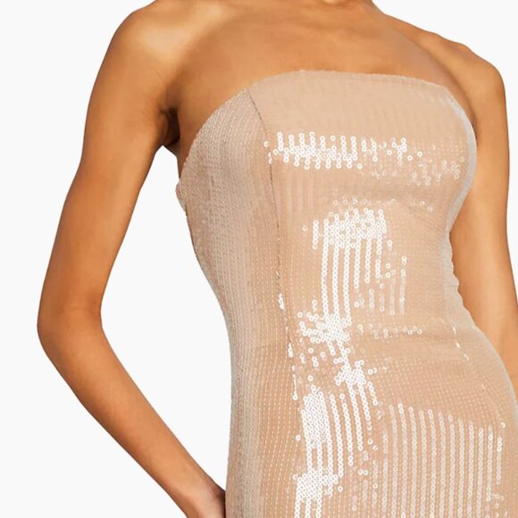 Retrofête Ember Dress - Sequin Nude Gown - Picture 3 of 6